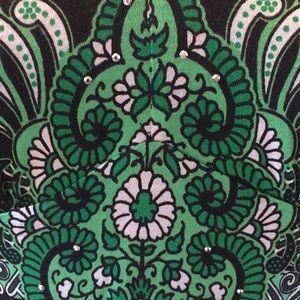 INC maxi black & green dress w/rhinestones. Size M